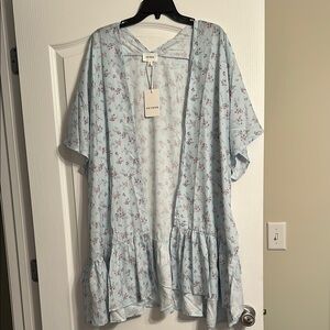 Heyson Light Blue Floral Kimono